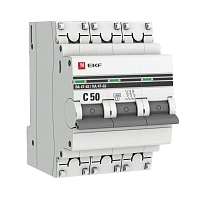 Автоматический выключатель EKF PROxima ВА 47-63 (С) 3P 50А 4,5kA